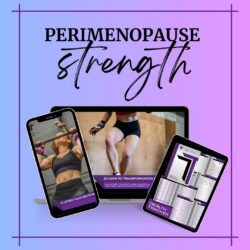 A strength-focused fitness bundle designed for perimenopausal women who want to rebuild muscle, strengthen their core and stay consistent with training and nutrition during this stage of life.